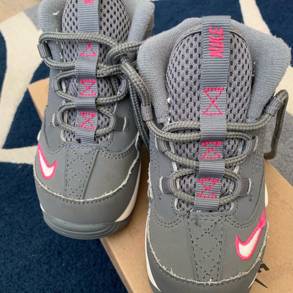 Ken Griffey Jr Toddler Nike sneakers pink and grey